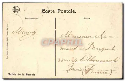 Bilhete postal antigo Viesse Panorama Vista da Roche Sainte Barbe — Verso