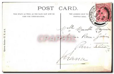 Forge Valley, Baiting at Ayton — scena uliczna z wozami — seria Queen, T. T. & S. — Rewers