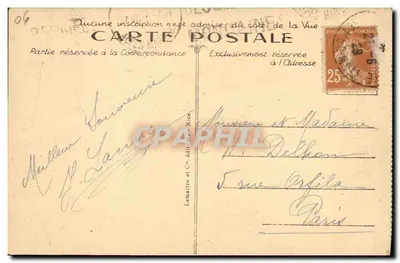 La Valle del Var a Puget-Théniers — vista panoramica — Lemaître et Cie, editore — Verso