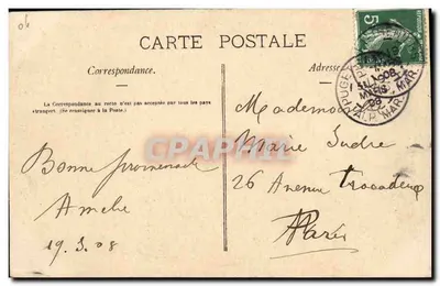 Pugel-Théniers — Plac kościelny, dzień targowy — Foudachon, nr 6 — Rewers