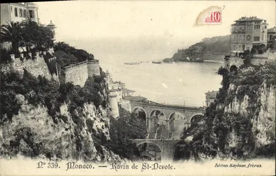 Mônaco — Ravin de St-Devote — Edição Baylone frères, N° 339