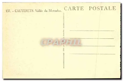 Cauterets - Dolina Mercadau — Wydawca: Launées, n° 137 — Rewers
