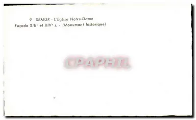 Semur — Katedra Najświętszej Maryi Panny — Façade z XIII i XIV wieku — n°9 — Rewers
