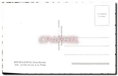 SIXT-FER-A-CHEVAL — Widok jeziora i jego doliny — Wydawnictwo Coll. Annecy — Rewers