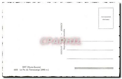 Widok na szczyt Tenneverge — Sixt (Haute-Savoie) — Wydawnictwo Annecy — Rewers