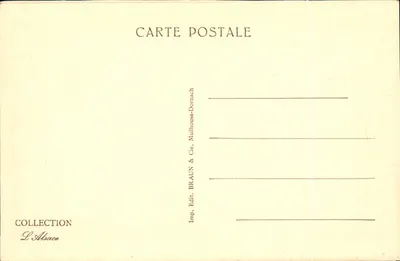 Colmar — Katedra św. Martyna i stare dachy — Wydawca BRAUN & Cie, Mulhouse-Dornach — Rewers