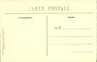 Abadia de St-Wandrille — O Claustro — Maison Delamare, Yvetot — Verso