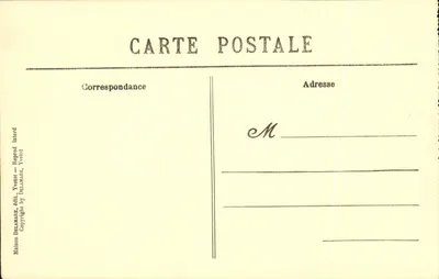 Abbaye de St-Wandrille — Wielka Brama Ludwika XV — Maison Delamane, Yvetot — Rewers