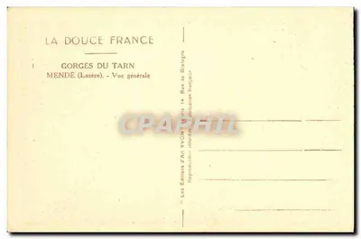 Mendé (Lozère) — Góry Tarn — Ogólny widok — Éditions d'Art YVON — Rewers
