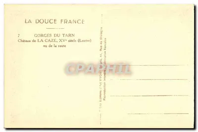 Kasteel van La Caze — Gorges van de Tarn — Lozère — 15e eeuw — Achterkant