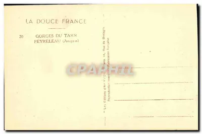 Peyreleau — Gorges del Tarn — Ediciones de Arte Yvon — Reverso
