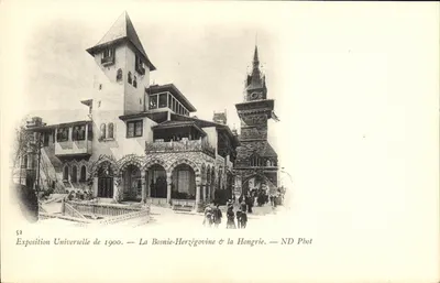 Exposição Universal de 1900 — Bósnia-Herzégovina & Hungria — ND Pbot