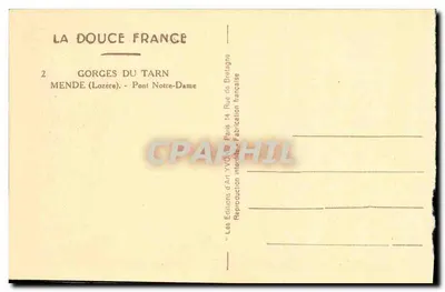 Góry Tarnu — Most Notre-Dame — Wydawnictwo Sztuki Yvot, Paryż — Rewers