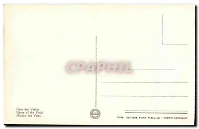 Pompeia - Casa dos Vettii — edição Avino Paquale, n° 17158 — Verso