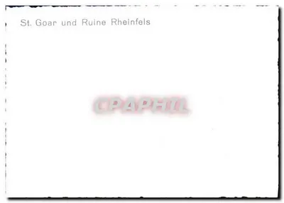 St. Goar und Ruine Rheinfels — vista do rio Reno e das ruínas — Verso