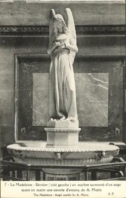Estátua do Anjo de La Madeleine — obra de A. Morin — A.P.