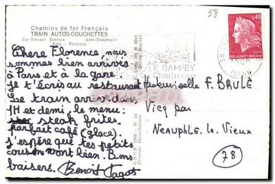 Trem Autos-Couchettes — Mont Aigoual — Editor IRIS — Verso