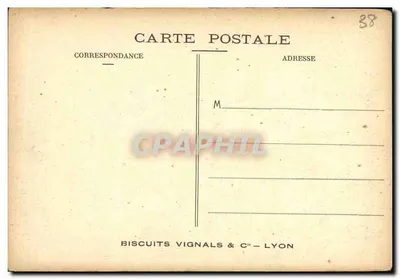 Castelo de Vizille — Os Castelos da França — Biscuits Vignals & Cie - Lyon — Verso