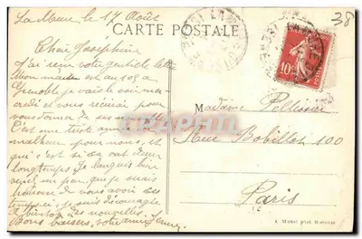 O grande Viaduto sobre a Roizonne em construção perto de La MURE (Isère) — Maravilha do Dauphiné — editor S. R. P. P. (Sociedade da Correios e Papel), — Verso