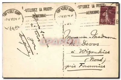 Grenoble — O Pont, a Praça da Bastilha e o Cours Jean Jaurès — editor desconhecido, n° 10.551 — Verso