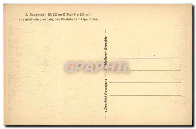 Huez-en-Oisans — vista geral — Mollaret - Grenoble — Verso