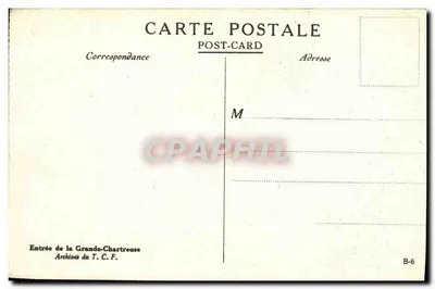 Ingresso della Grande-Chartreuse — Archives del T.C.F. — B-6 — Verso