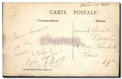 Sennecy-le-Grand — Kościół Świętego Julianna — Imp. Bourgeois Frères, Chalon-sur-Saône — Rewers