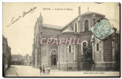 Digoin — A abside da Igreja — Bazar Roche, editor Digoin