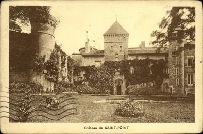 Bilhete postal antigo Castelo de Saint Point