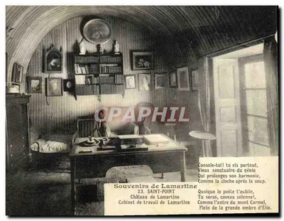 Escritório de Lamartine — Saint-Point — P. Charvet, fotógrafo