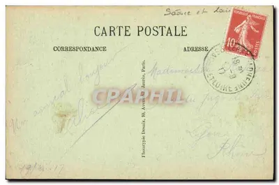 St-Léger-sur-Dheune — L'Ecluse et vue sur le Tronchat — Théotype Dessais, Paryż — Rewers
