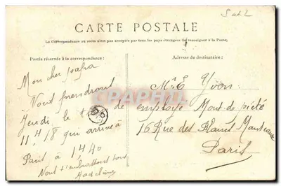 Passeio sob cercas — Rue Creuse, em Savigny-le-Jeune (Curgy), nas proximidades de Autun — Coleção J. D., Sens — Verso