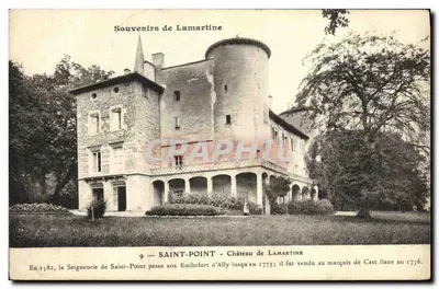 Saint-Point - Castelo de Lamartine — Lembranças de Lamartine, editor desconhecido, n°9