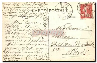 Saint-Point - Castelo de Lamartine — Lembranças de Lamartine, editor desconhecido, n°9 — Verso