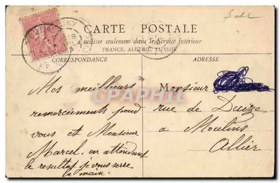 Cluny — Os Haras, a Direção — B.F. Chalons Saône — Verso
