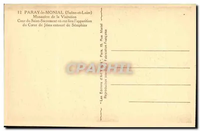 Korty Monasterium Visitation w Paray-le-Monial — Wydawnictwo Artystyczne Vien — n°12 — Rewers