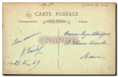 Paray-le-Monial — Bazylika, Stary Klasztor, Szkoły, Wieża z XV wieku — n° 129 — Rewers