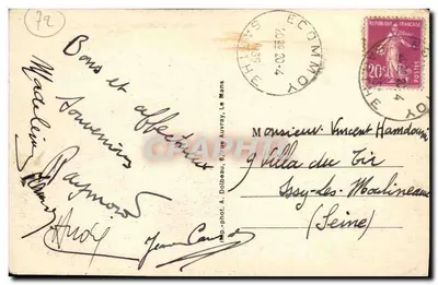 Ecommoy (Sarthe) — Castelo de Bezonnais — Imp. fot. A. Dolbeau, Le Mans — Verso
