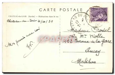 Château-du-Loir (Sarthe) — Mieszkania w skale — Wyd. Château-du-Loir — Rewers