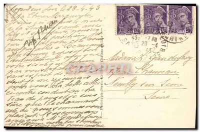 Nogent-sur-Loir — Aleja Platane — Fototypia Perrin-Menten — Rewers