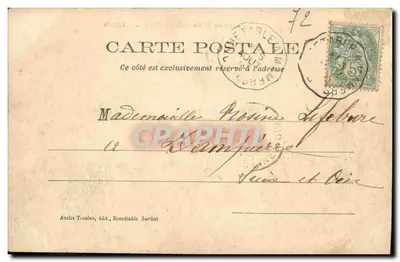 Castelo de Bonnétable (Sarthe) — Fachada — Aucel Tréculon, edição Bonnétable (Sarthe) — Verso