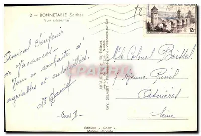 Bonnetable (Sarthe) — Widok z powietrza — Wydawnictwo Caby — Rewers
