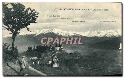 Saint-Pierre-d'Albigny — Châtesu Miolans — Vista dos cols e montanhas