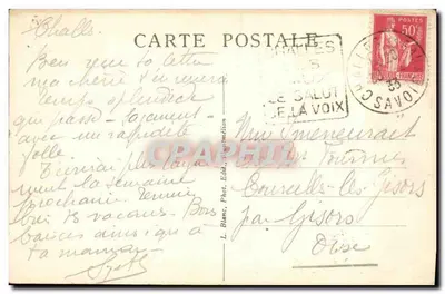 Challes-les-Eaux — A Rainha do Enxofre — O castelo, antiga morada senhorial (século XIV) — Verso