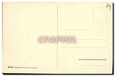 O Mont-Blanc - Vista tirada de Genebra — Chamaux frères & Co, Genebra, n° 60785 — Verso