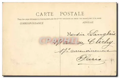 Autun — Hotel de Ville — B. F. Châtel, editor — Verso