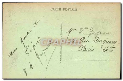 MERS-les-BAINS (Somme) — Crianças na Praia — G. Artaud, editor, Nantes — Verso