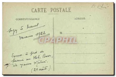 Haut-Barr - Ruiny — Wydawca: B. B. B. - N° 7 — Rewers