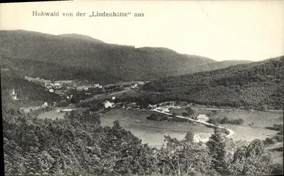 Hohwald visto da „Lindenhütte“ — vista panorâmica — Dober Phot. Verlag, Estrasburgo, série 2339