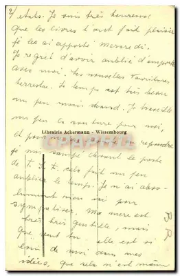 WISSEMBOURG - Ponto Anselmann — Bilhete postal antigo n°6, editor anônimo — Verso
